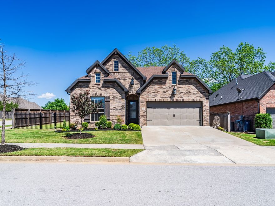 Brighton Cottages!! Amazing layout in this 4-bedroom 3 bath home + media room. Media, full bath and 1 bedroom on 2nd level. Situated on a corner lot with over 2400 square feet to enjoy. Walking distance to Bentonville community center and schools. Featuring wood floors in main areas, large kitchen island, open floor plan, granite counters, SS Appliance package, pantry and beautiful cabinetry. Large master bedroom, soaking tub & standalone shower. Back yard covered porch! All the amenities of Brighton Cottages Sub.: community clubhouse, swimming pool, three common park areas including a dog park. Occupied. 24 hr. notice