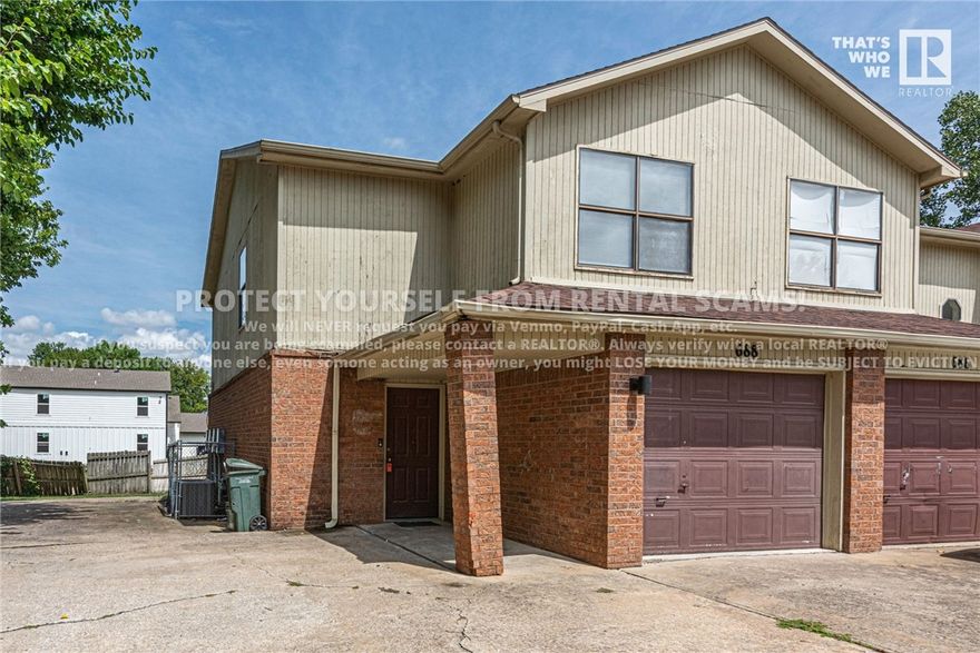 AVAILABLE NOW! No pets. Check out this 3 bedroom 2 bathroom unit located just minutes away from eateries, shopping, hospital, medical center, parks, and a short drive to the University of Arkansas! Head inside to the spacious living room & kitchen with LVP flooring! The living room seamlessly opens into the U-shaped kitchen which features a functional layout, maximizing counter and cabinet space. The central peninsula doubles as a breakfast bar, offering additional seating and serving space! Flow over to warm and inviting bedrooms with large windows! **Tenant is responsible for all utilities