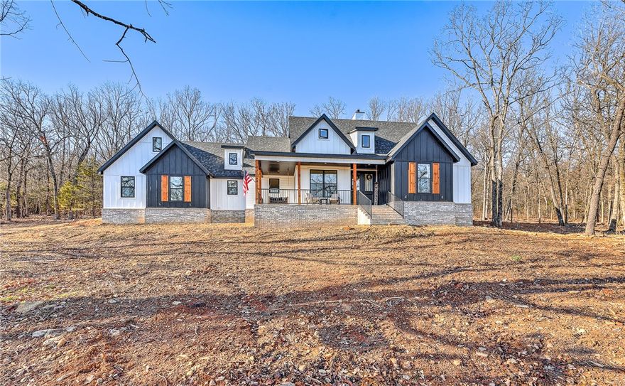 Beautifully New Construction Home on a private 63 acres with 2 ponds. Home offers spectacular views from your wrap front porch. Open concept w/9’ ceilings/space galore/bonus/office-flex space/FP, 30x50 Detached Insulated Workshop, 2 car garage, Black framed Dual sliding doors from living room to your screened back porch. Fireplace, Laundry room w/sink & lockers off garage, Kitchen…quartz countertops, under cabinet lighting, pot filler, farmhouse sink, double oven, soft close drawers & cabinets, and recessed lighting. The property offers so much for hunting, cattle, farming or just relaxing. Property includes 40 acres of pasture and the remaining acres are wooded.