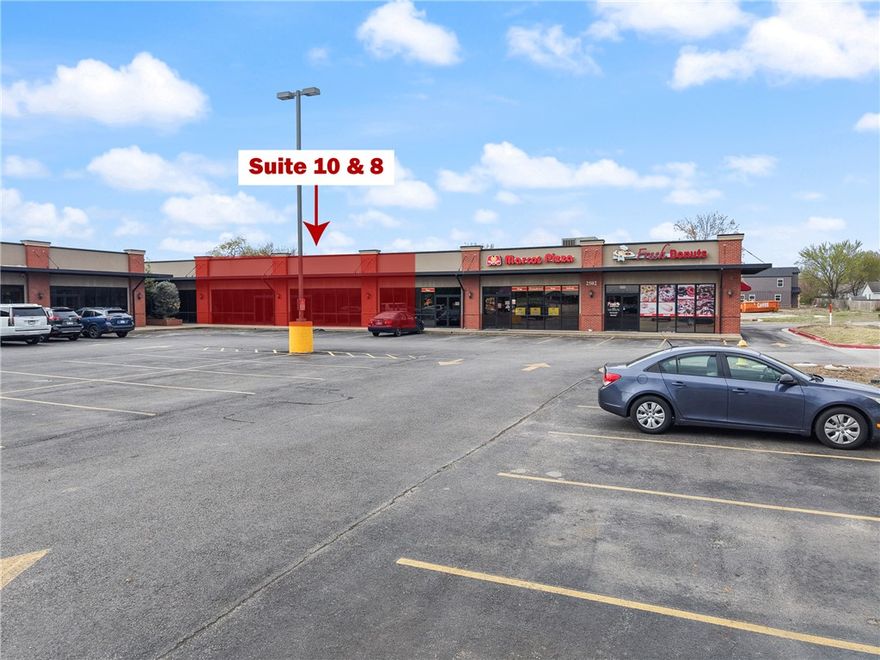 +/- 3,050 SF of prime commercial space available for lease just off SW 14th St in Bentonville, offering an excellent location for businesses looking to establish a presence in a high-traffic area. Positioned next to Marco's Pizza, this suite features 8 offices or patient rooms, a dedicated office, storage closet, open area that can be used as a waiting room or open workspace, and four restrooms (two with showers). Previously used as a MedSpa space, all equipment in the space can be purchased for 70% of the actual value. Equipment includes saunas, cold plunge tubs, nuform machine ($75K), biometric scanner, hardwire and security system, massage chairs, towels, computer, reception furniture, and more. The property sits on the "going home" side of SW 14th St., which sees approx. 35,000 VPD, ensuring maximum visibility and accessibility. Additionally, it is conveniently located less than a mile from the Centerton Walmart Neighborhood Market, making it an ideal spot for retail, office, or service-oriented businesses.