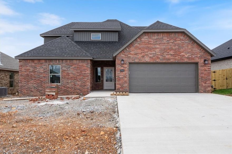 Welcome to your family home in Walnut Grove Estates. This upcoming Bentonville subdivision is located just minutes from Vaughn Elementary, the airport, groceries, gas, & more. This gorgeous home includes so many upgrades. Granite countertops, custom built cabinets, large kitchen island, built-in wine rack, large closets, split floor plan with 2 bedrooms upstairs, & so much more. The master is a true retreat with a soaker tub, custom tile shower with bench, & oversized walk-in closet. Neighborhood pool & other POA amenities coming soon. You don't want to miss out on this one, because it won't last long.