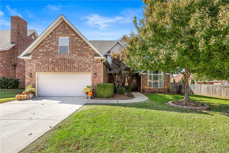 Clabber Creek stunner! The feeling of HOME as soon as you see the mature trees and landscape of the street will draw you in.  The lovely custom brick pattern and cozy front porch will welcome you before you even step inside. The owner has taken amazing care of this home and has updated in all the right places: paint, appliances, lighting, instant hot water, kitchen fixtures. The living room with its cathedral ceiling is open to the eat in kitchen. The formal dining room can easily be used as a home office. The owners suite is surprisingly spacious and has two closets!  The garage is oversized for extra storage or bigger vehicles. Upstairs you will find two more bedrooms, full bath, and a bonus room.  Just wait until you see the extra closets and attic storage space! Outside will welcome you to an oversized patio space and a storage shed for all of the extras. Trails nearby! Clabber trail will take you to Underwood park trails. Roof was replaced in 2020. Welcome home!