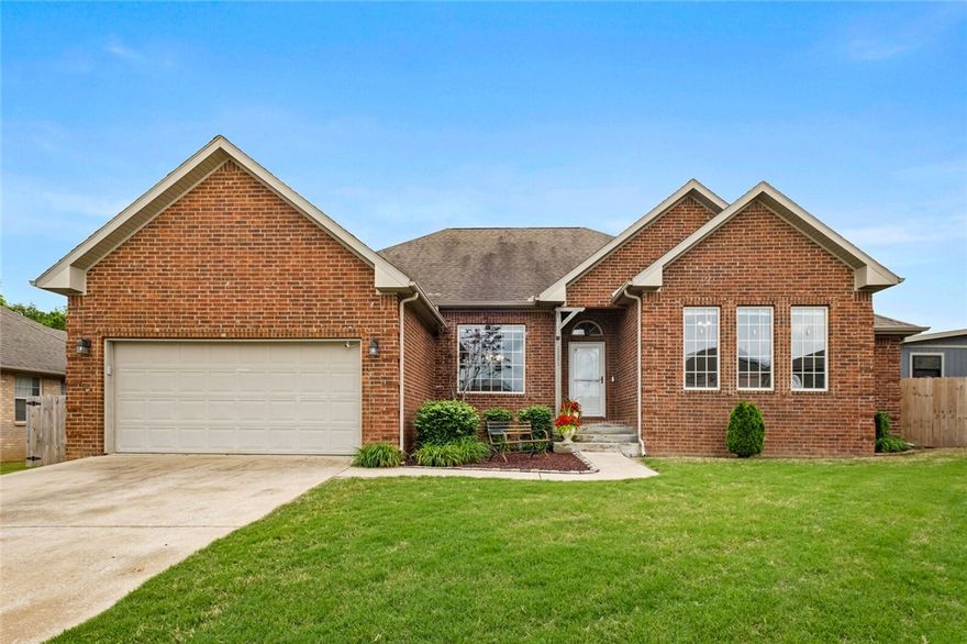 Welcome to your own backyard retreat—this home checks all the boxes with a massive covered patio and outdoor gas fireplace, perfect for cozy nights or entertaining. Inside, enjoy a split floor plan, vaulted ceilings, brand new carpet, fresh paint, and a dreamy primary suite with a sitting area and spa-like bath. Don’t miss the detached, heated/cooled office, plus two bonus sheds for all your storage needs. Nestled on a cul-de-sac with mountain views, fenced yard, and just a sidewalk stroll to shopping and dining—this one’s got the lifestyle to match the location.
