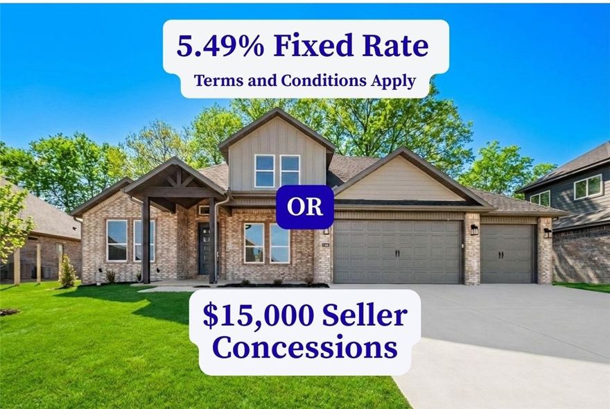 The Haven is a beautifully crafted two-story home in a prime location, featuring 4 bedrooms, 3.5 bathrooms, and a dedicated office in an open-concept layout designed for both everyday living and entertaining. The living room showcases a modern linear fireplace, and the kitchen offers quartz countertops, custom cabinetry with soft-close doors and drawers, double ovens, and a spacious pantry.
Upstairs includes an additional bedroom, a large bonus room, and a full bathroom, providing flexible living space. Enjoy outdoor living on the covered back patio with a fireplace. Additional features include a fenced yard, gutters, blinds, and quality finishes throughout. Home is currently under construction. Photos are of a similar plan and finish. Taxes are based on land only. The builder is offering $15,000 toward closing costs OR a rate buydown, with preferred lender incentives available.