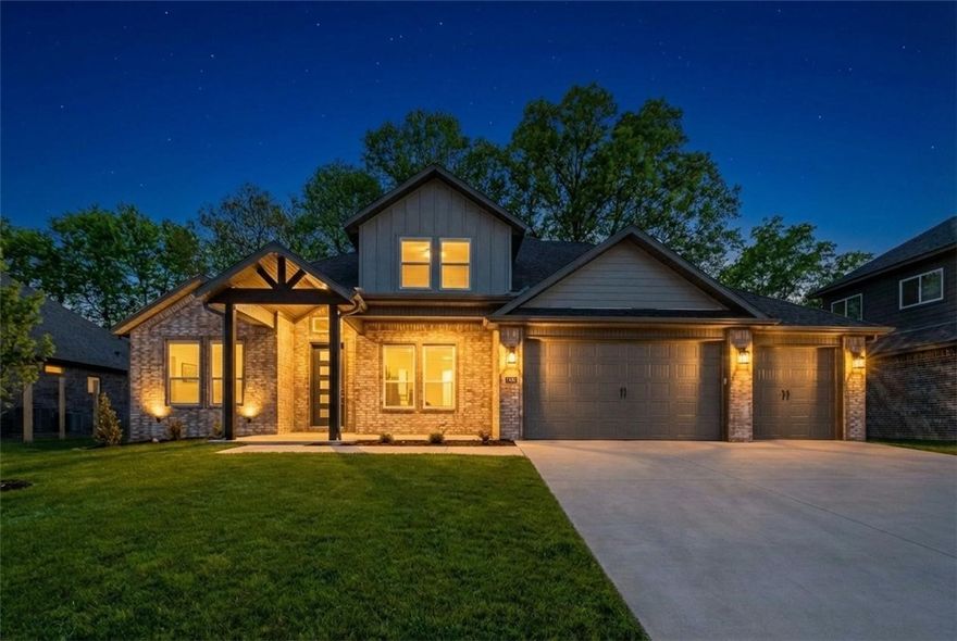 The Haven is a beautifully crafted two-story home in a prime location, featuring 4 bedrooms, 3.5 bathrooms, and a dedicated office in an open-concept layout designed for both everyday living and entertaining. The living room showcases a modern linear fireplace, and the kitchen offers quartz countertops, custom cabinetry with soft-close doors and drawers, double ovens, and a spacious pantry.
Upstairs includes an additional bedroom, a large bonus room, and a full bathroom, providing flexible living space. Enjoy outdoor living on the covered back patio with a fireplace. Additional features include a fenced yard, gutters, blinds, and quality finishes throughout. Home is currently under construction. Photos are of a similar plan and finish. Taxes are based on land only. The builder is offering $2,500 toward closing costs OR a rate buydown, with preferred lender incentives available.