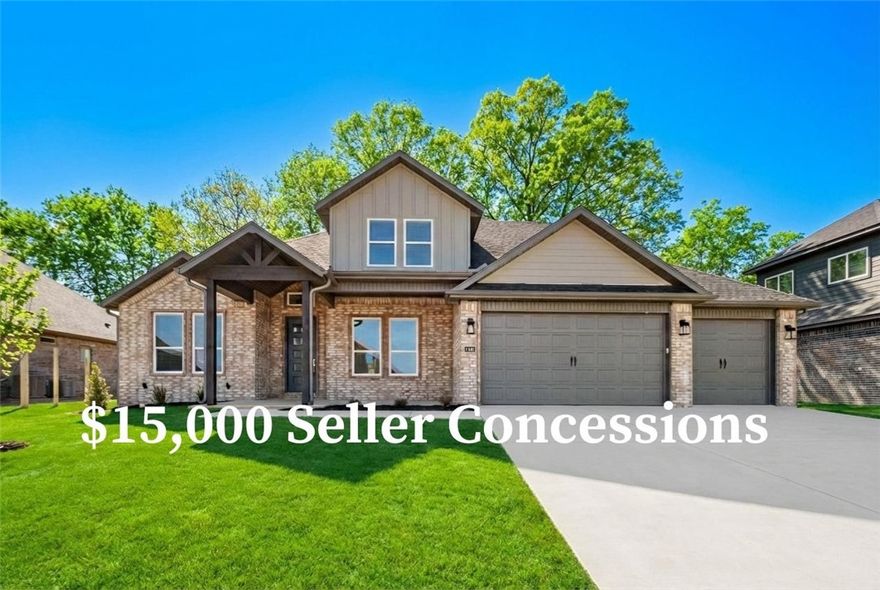 The Haven is a beautifully crafted two-story home in a prime location, featuring 4 bedrooms, 3.5 bathrooms, and a dedicated office in an open-concept layout designed for both everyday living and entertaining. The living room showcases a modern linear fireplace, and the kitchen offers quartz countertops, custom cabinetry with soft-close doors and drawers, double ovens, and a spacious pantry.
Upstairs includes an additional bedroom, a large bonus room, and a full bathroom, providing flexible living space. Enjoy outdoor living on the covered back patio with a fireplace. Additional features include a fenced yard, gutters, blinds, and quality finishes throughout. Home is currently under construction. Photos are of a similar plan and finish. Taxes are based on land only. The builder is offering $15,000 toward closing costs OR a rate buydown, with preferred lender incentives available.