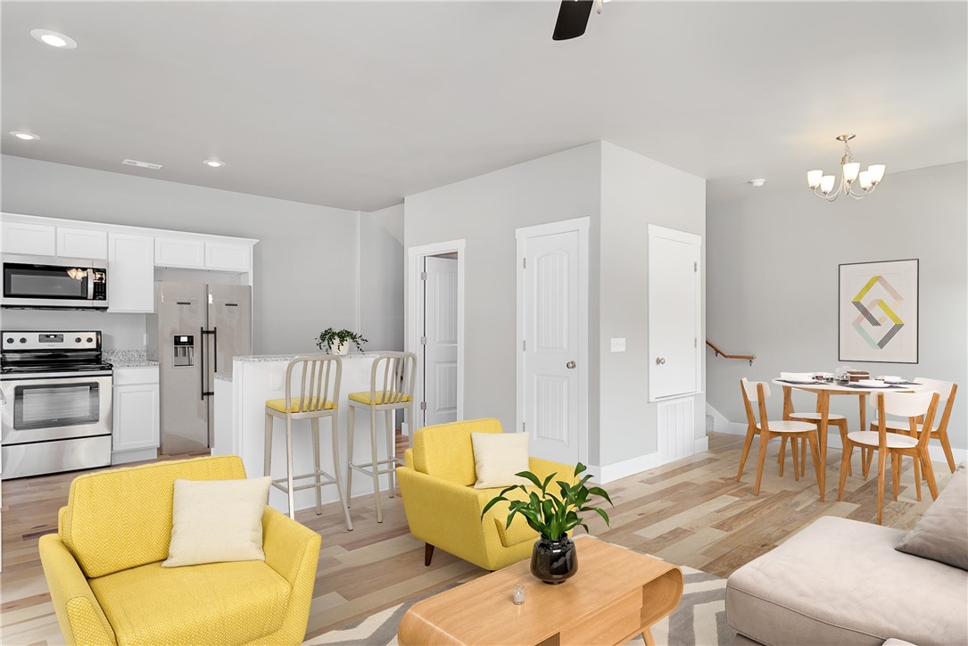Wonderful new construction townhomes with plenty of upgrades & a great location at an affordable price! Close to U of A & easy access to I-49! Move in ready! Upgrades include 9 ft ceilings, Granite Countertops, Oak Hardwood Floors, Porcelain tile, vaulted ceilings in bedrooms, oversized 2 car garage, walk-in closet, & more! Walk out deck off kitchen / living for entertaining and relaxing! Easy access to grocery stores, restaurants, bike / hike trails, & shopping centers. Views are great! Photos are of previous homes that are very similar in floorplan and finishes.