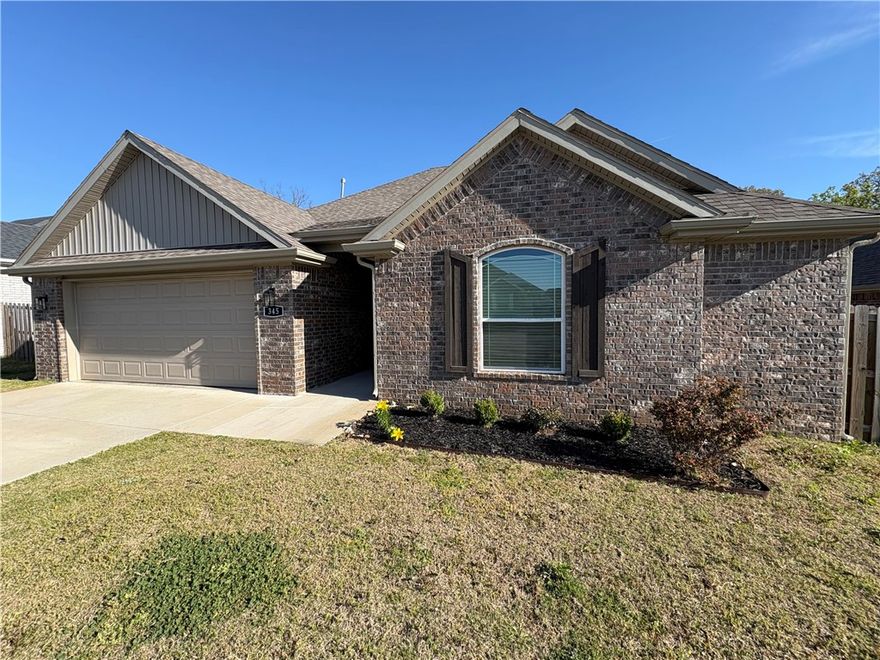 Great 3 bed 2 bath brick home with a great view off the back patio.  This home features granite countertops, crown molding, a gas range, LVP flooring in the living room, gas fireplace, covered patio with a large fenced in back yard.  This home as a yard that is hard to find these days and has been very well taken care of.