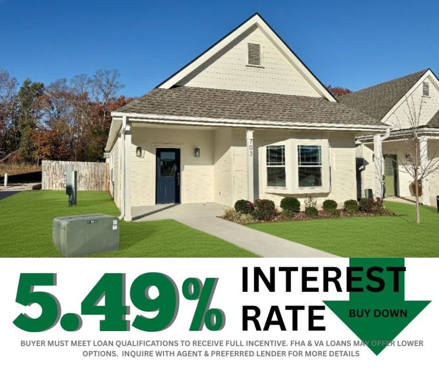 5.49% INTEREST RATE/BUY DOWN! Unbeatable location near Crystal Bridges Museum, the Alice Walton School of Medicine, Downtown Bentonville & Walmart’s new campus. Enjoy a vibrant community with top-tier amenities, including a clubhouse, pool, pickleball court, dog park, yard maintenance & access to the countries top premier mountain biking trails. Hemingway floor plan boasts ALL LVP flooring, crown molding, blinds, ample storage & quality throughout. The living room & dining area offer a seamless open floor plan, perfect for entertaining, with abundant natural light & smooth flow into the chef’s kitchen. Chef’s kitchen features 3cm granite countertops with overhang for seating, Frigidaire stainless steel appliances, refrigerator, a pantry, tons of storage & abundant natural light. Spacious primary suite includes a perfect ensuite bathroom with walk-in tile shower, double sinks, & large walk-in closet. Patio perfect for entertaining with grass area! Oversized garage with ample storage. Staged home at 915 Heights.