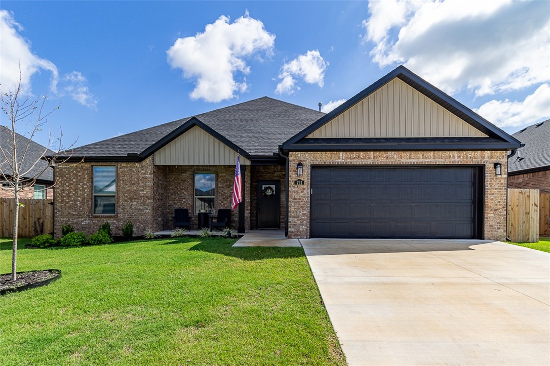 Discover Comfort & Style in Edgewood Estates! Only 1-year-old, this 4-bedroom home is full of thoughtful upgrades inside and out. Enjoy a welcoming covered front porch, brick exterior, and a spacious backyard with a large patio featuring gas grill and TV connections. Inside, the living room shines with soaring ceilings, beam treatments, a cozy fireplace, and custom built-ins. The kitchen stands out with custom cabinetry, a large island, sleek counters, and a custom vent hood . The primary suite is a true retreat with a coffered ceiling, spa-like bath with double vanity, relaxing tub, custom tile shower, and walk-in closet. A smart split floor plan provides 3 additional bedrooms for flexible living.
Don’t miss the chance to call this one home—schedule your showing today!