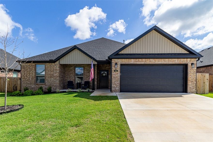 Discover Comfort & Style in Edgewood Estates! Only 1-year-old, this 4-bedroom home is full of thoughtful upgrades inside and out. Enjoy a welcoming covered front porch, brick exterior, and a spacious backyard with a large patio featuring gas grill and TV connections. Inside, the living room shines with soaring ceilings, beam treatments, a cozy fireplace, and custom built-ins. The kitchen stands out with custom cabinetry, a large island, sleek counters, and a custom vent hood . The primary suite is a true retreat with a coffered ceiling, spa-like bath with double vanity, relaxing tub, custom tile shower, and walk-in closet. A smart split floor plan provides 3 additional bedrooms for flexible living. 
Don’t miss the chance to call this one home—schedule your showing today!