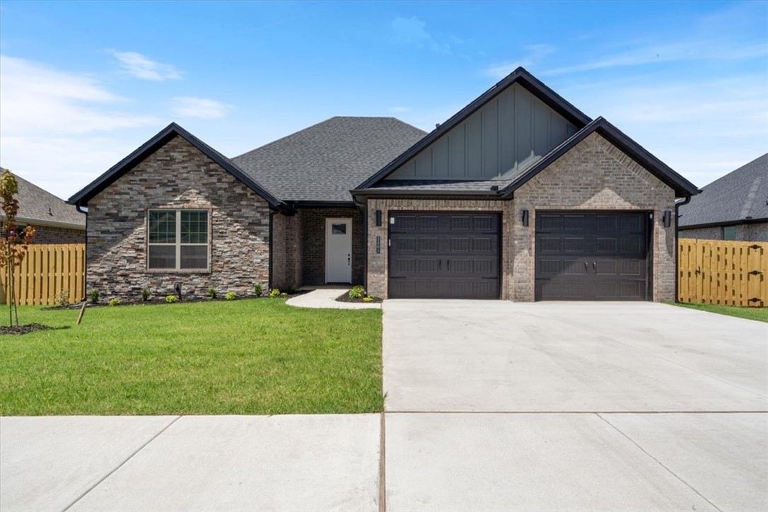 Welcome to Arlington Subdivision, where a delightful community pool is the heart of this neighborhood, fostering friendships and offering a refreshing escape. The Charming town of Pea Ridge, is a haven for nature lovers, with outdoor activities like hiking and fishing.Introducing the 2161 Plan: a newly constructed 3-bed, 2-bath residence. The living area's focal point is a ventless gas log fireplace, creating a cozy ambiance. The kitchen features stainless steel appliances, vented hood, custom cabinets, and a pantry. Tiled-to-ceiling baths showcase practical quality. Standard amenities include a gas water heater, custom trim, wood privacy fence, gutters, and a gas grill hook-up on the covered back patio for convenience and entertainment. The 2161 Plan offers top-notch craftsmanship and contemporary living. Welcome home to a blend of style, functionality, and energy efficiency.