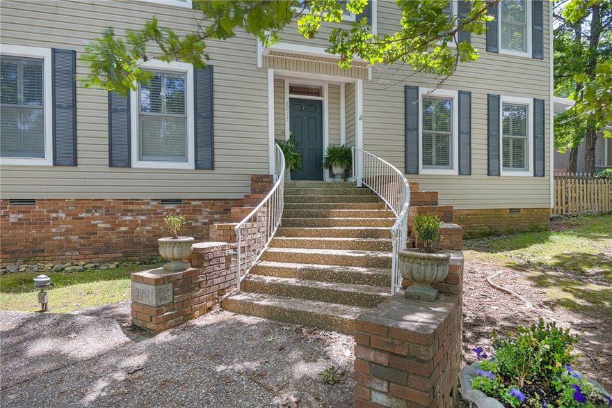 Welcome to a stunning custom-built residence that exemplifies exquisite craftsmanship and thoughtful design. Nestled in the heart of East Fayetteville, this exceptional home boasts an array of unique features that set it apart from the ordinary. Tons of natural light, butcher block kitchen countertops, massive soaking tub, lots of space to gather and retreat. This charming build is ready for its 3rd owner over its 20-plus year life. With flex space, five bedrooms, fireplace, office, bonus area, and all of the little details down to the trim and crown molding, this house is ready for a new owner to maintain its’ unique character or update to your heart desire. Located in a serene neighborhood with easy access to local amenities including grocery, vet, medical, retail, entertainment, parks, and top-rated schools, Kings Cross is not just a home; it’s a lifestyle. Don’t miss your opportunity to own this one-of-a-kind property that beautifully blends custom luxury with functionality. Schedule your private showing today!