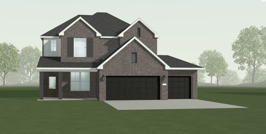 Introducing the Daisy: a spacious and inviting 4-bedroom, 3-bath home designed with comfort and flow in mind. The open-concept living and dining areas seamlessly connect to the kitchen, creating an ideal space for both everyday living and entertaining. Abundant natural light pours through the rear windows, enhancing the home’s warm and welcoming feel. The main level features a conveniently located bedroom and full bath, perfect for guests or flexible living needs. Upstairs, the owner’s retreat offers a relaxing sitting area and dual walk-in closets, accompanied by three additional bedrooms for optimal space and privacy. This home also includes desirable upgrades such as a covered patio and a third-car garage, adding both function and charm.