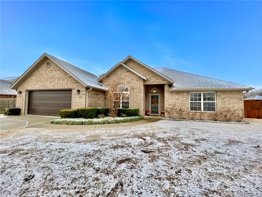Come tour this well-maintained home with quality finishes throughout and minutes from dining, shopping, and interstate access. NO CARPET- kid and pet friendly home with Brazilian cherry wood floors and tile in wet areas. Living room features a fireplace with gas logs. A formal dining room perfect for entertaining in this light and bright home. Kitchen has stainless appliances, granite counters and eat in area. Master suite with his & her closets, double vanity, shower, large tub and patio access. A covered back porch is perfect for outdoor living with privacy fencing on .30/acre corner lot with sprinkler system. NEW Roof, fence, and garage door in 2023.Water heater replaced in 2021. New A/C unit in 2014. Weatherton s/d offers a neighborhood pool and playground. Schedule an appointment today!