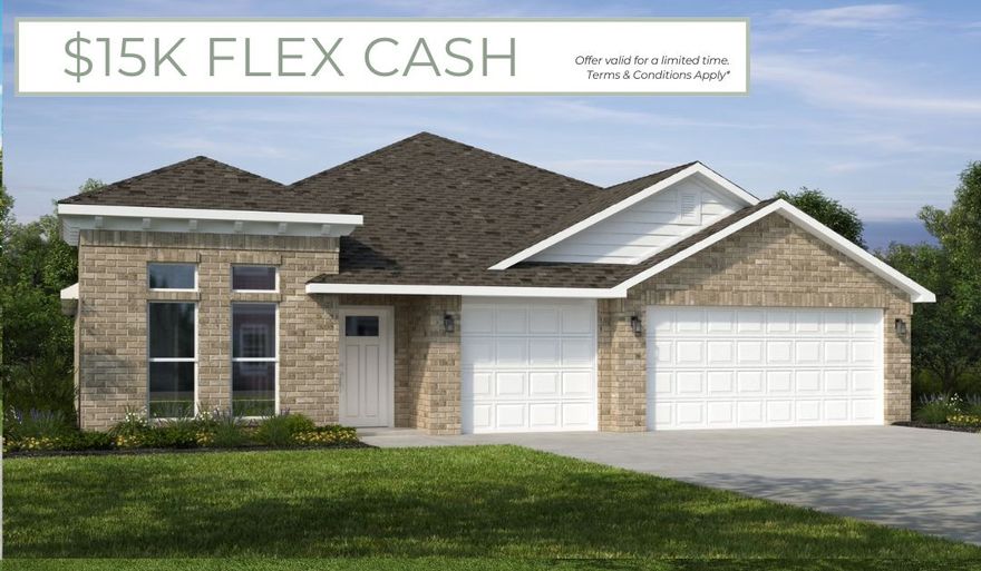 This floor plan is a 3 bedroom, 2 bathroom 1750 square feet home featuring 10-foot ceilings in the entryway, kitchen, and living area, plus dual vanities in the primary bathroom. The 1750 3-Car Series delivers the luxury of a larger floor plan with an included 3 car garage.

*Taxes subject to change based on new construction.*