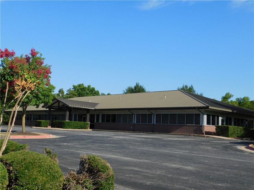 Closest office park to the new Walmart Global Campus.  On-site property management, direct access to I-49.  Amenities include: on-site fitness center, mountain bike trail, hotel & daycare services.  Security deposit is equal to first month's rent.  Tenant pays for phone, internet and janitorial services.