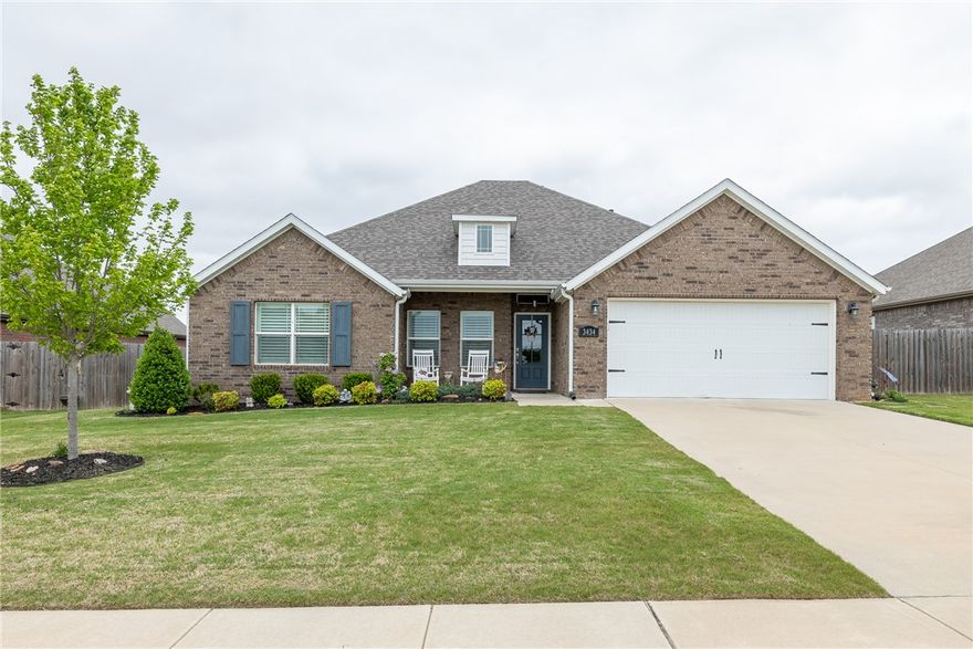 Looking for a home with a TON of upgrades in pristine condition?  This is IT!!  Located in East Springdale's Hylton Place S/D this home features 1,800 heated and cooled sq ft, 4 bedrooms, 2 full bathrooms, open eat in kitchen to living, and laundry.  Upgrades include Plantation Shutters, Hardwood Flooring throughout (NO CARPET), Dual shower heads, frameless glass shower doors, 5 burner gas range, fully fenced backyard, BRAND NEW ROOF IN 2025, upgraded Dishwasher, and free standing shed.  Other amenities include dual primary closets, incredible landscaping, washer, dryer, and refrigerator, and a 2 car garage.  This is a GEM for the price.  Easy access to Don Tyson Parkway and Charlie and Willie George Park!