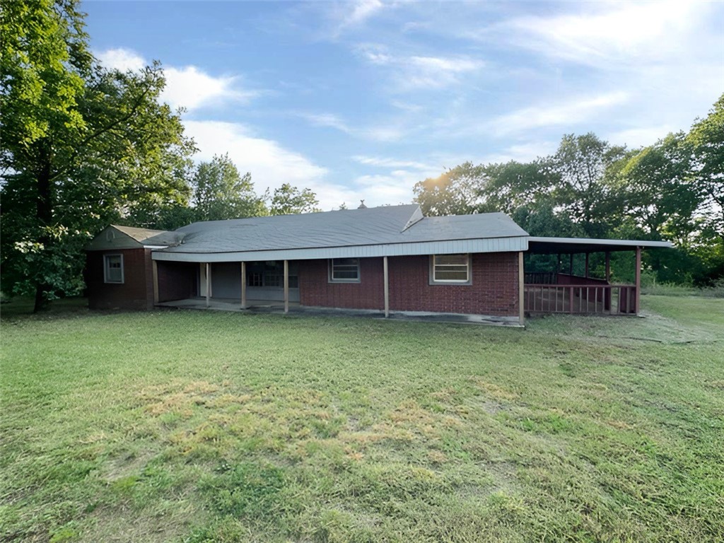 19.65 acres with nice 4 car shop building with 1/2 bath. Behind the shop is a lean to and another storage room area. 2 bedroom home with nice covered porch/deck that runs the length of the back of the home and the side. Beautiful country living with room to grow. Home does have termite damage that is visible from the bedroom. The bonus room that you enter into from the side door is soft use caution when walking on this floor. Property is sold as is. No repairs will be made. Sellers will review offers after the property has been on the market 7 days.