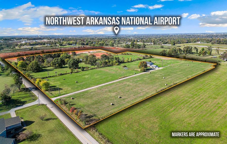 The intersection of 112 and 612 is quickly being developed. The 612 expansion will connect the current Hwy that dead ends at 112 all
the way to 412 to the Southwest and Hwy 264 right at the entrance of XNA airport. Future plans from ARDOT are to widen 112 and
make it a more prominent thoroughfare from Fayetteville to Bentonville. This premium lot is prime for commercial development.