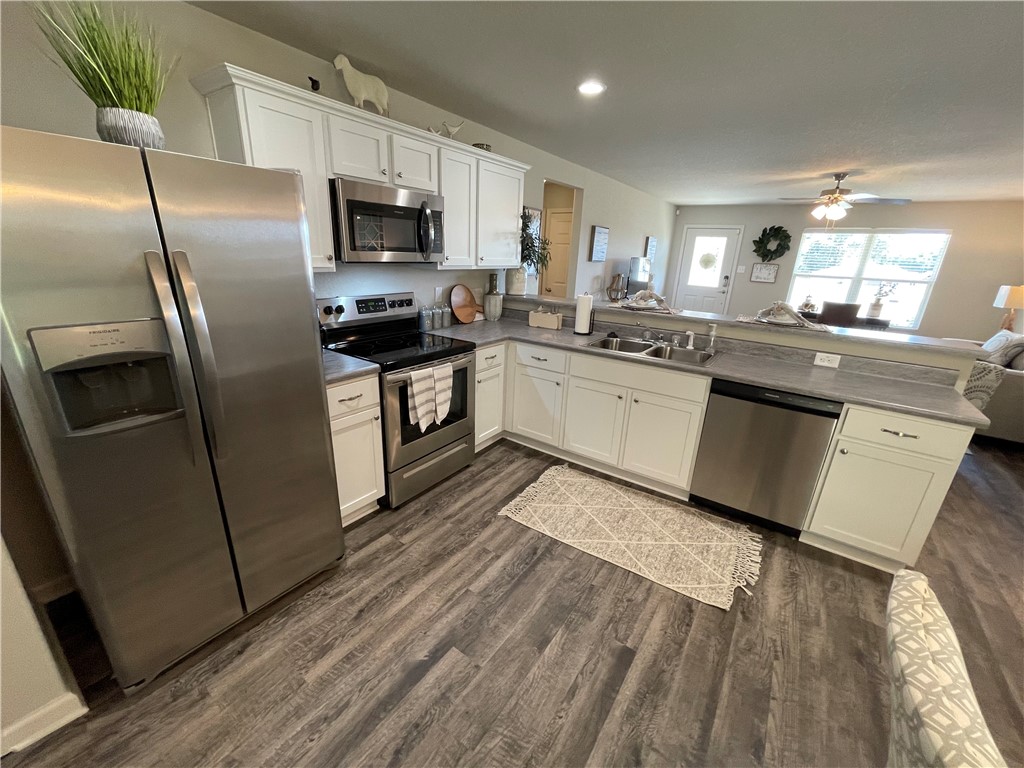 This home qualifies for up to $7,500 in closing cost assistance when using preferred lender and title company! The lovely Clark plan is rich with curb appeal with its welcoming covered entryway and front yard landscaping. This one-story home features 3 bedrooms, 2 bathrooms, a large family room, and a kitchen fully equipped with energy-efficient appliances, abundant counterspace, and a pantry. The laundry room is nestled between the garage and master suite for quick, convenient access. Learn more about this home today! *Photos are of similar model