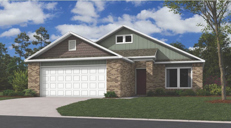 The stunning Baltimore plan is rich with curb appeal with its welcoming covered entryway and front yard landscaping. This one-story home features 3 bedrooms, 2 bathrooms, a large living room, and a beautiful kitchen fully equipped with energy-efficient appliances, generous counterspace, and a pantry. The laundry room, conveniently located just off the garage, is perfect for any sized family. Learn more about this home today! *Photos are of similar model