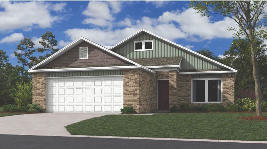 The stunning Baltimore plan is rich with curb appeal with its welcoming covered entryway and front yard landscaping. This one-story home features 3 bedrooms, 2 bathrooms, a large living room, and a beautiful kitchen fully equipped with energy-efficient appliances, generous counterspace, and a pantry. The laundry room, conveniently located just off the garage, is perfect for any sized family. Learn more about this home today! *Photos are of similar model