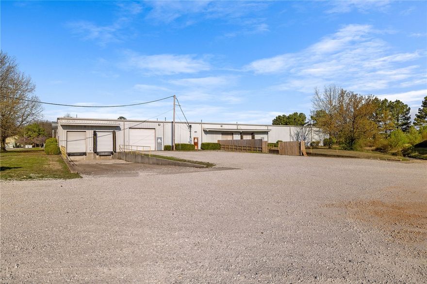 32,000 SF warehouse on 2.49 acres (I-1 Zoning). 20' clear height, sprinklered and heated.  Four dock high doors + one drive in.  Clean inspection and environmental.  Shared driveway with 150' access easement.