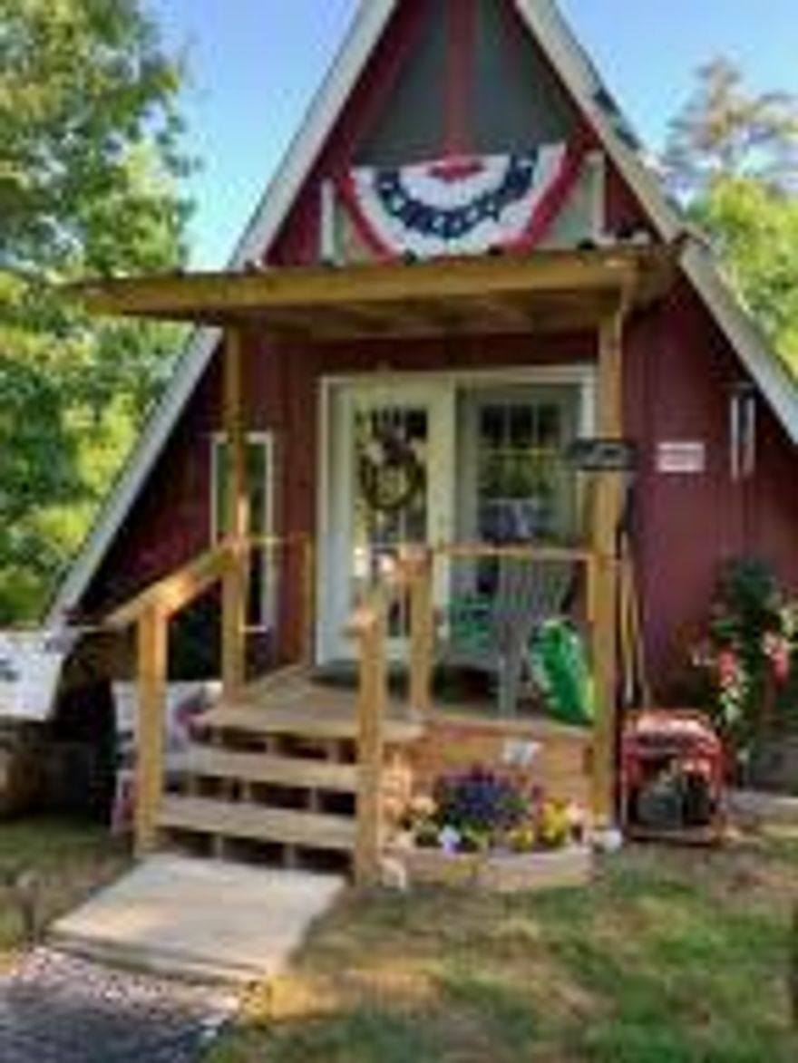 Perfect little getaway...you will love this A frame home. Complete with 2 bedroom 1 bath and a nice deck to enjoy your evenings. 5.18 acres will give you plenty of space for a few animals or a great garden.