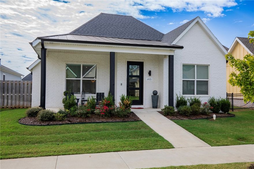 Landmarc Custom Home build in desirable Cottages at the Park subdivision! Enjoy POA covered lawn care, community pool & clubhouse, and direct access to 120 acre Shaw Family Park. This stunning single story home includes 3 bedrooms, 2 bathrooms, a flex room/office and tons of living space. The Magnolia floor plan offers great space for entertaining with the open Living/Dining area, huge kitchen with walk-in pantry, oversized island, and all the features a chef could need! Engineered hardwood flooring throughout, 8' doors and 10' ceilings, plus upgrades like modern light fixtures, sink in the laundry room, and a water softening system. The Primary Suite has a spa like bath with soaker tub and large walk-in closet. Quality around every corner in this charming home. Schedule your showing today! $2,500 credit w/ preferred lender - ask agent for details.