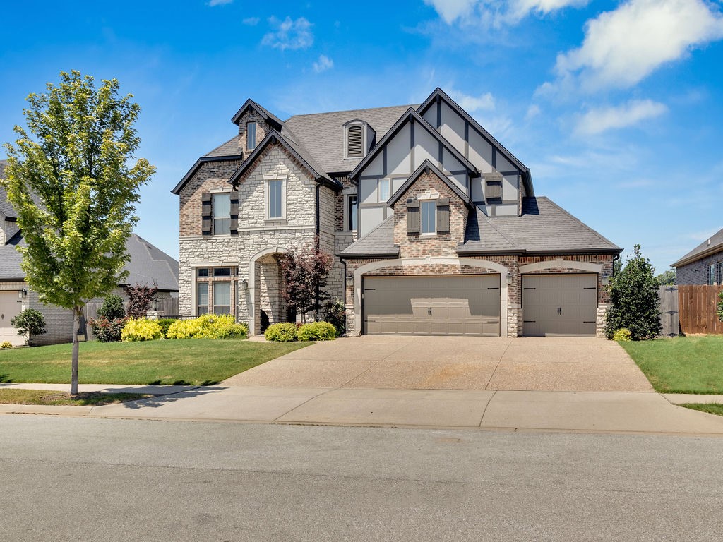 Beautiful brick and stone exterior with soaring windows inside, this home has 4 bedrooms, 3 ½ bathrooms, office, media room and chefās kitchen with large pantry. The large lot is fenced, landscaped and sprinklered to enjoy outdoor living. From the back gate you have a short walk to Central Park Elementary School at Morning Star. Primary bedroom suite is on the first floor. The closet features smart pull down closet rods to make use of every inch. The first floor finishes up with a fabulous office. 2 bedrooms upstairs share a āJack and Jillā bathroom. The 4th bedroom is located upstairs on the other side of the house next to another full bath. The media room upstairs is ready for all forms of fun!