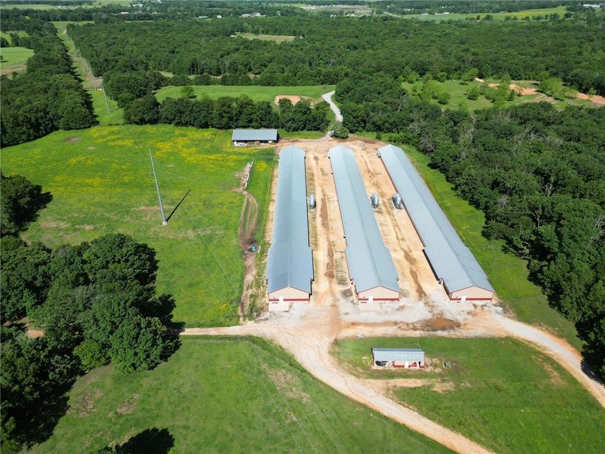 **Exceptional Breeder Egg Farm on 10 Acres with Tyson Foods Contract**

Nestled in the heart of the countryside, this remarkable 10-acre breeder egg farm offers the perfect blend of modern amenities and rural charm. With three fully updated houses and a spacious 4 bedroom 2 bath double-wide mobile home, this property is primed for both comfort and productivity, making it an ideal investment opportunity.