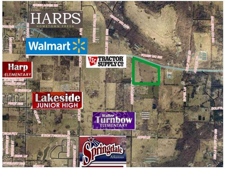 36.33 Acres With Frontage on Highway 412 and Habberton Road. Don Tyson Parkway Extension and City of Springdale Park within close proximity