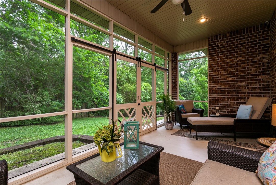 Gorgeous 5 Bed 4 Bath home in immaculate condition! Enjoy your own private wooded setting from the screened in back patio added in 2017. New roof & guttering in 2019, new interior paint in 2019, new wood flooring & landscaping in 2017 & the main HVAC was replaced in 2014 with a 10 year warranty. Comes with vaulted ceilings, central vac, granite counters, crown molding everywhere, mother-n-law suite, pantry, large spare bedrooms, walk-in-closets, built-ins, LED lighting, gas log fireplace, blinds, storage building & so much more! Plus, its on a cul-de-sac with over half an acre lot. You will fall in love when you see this house!