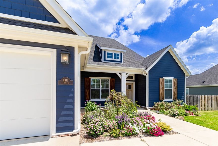 This stunning home offers exceptional curb appeal and a bright, open living space filled with natural light. The fabulous split floor plan features the main bedroom suite on one side and two guest bedrooms on the other, with a dedicated office just off the main living area. Upstairs, you’ll find a spacious bedroom, a full bath, and a versatile bonus room. Step outside to the covered back patio and enjoy your professionally landscaped backyard — perfect for relaxing or entertaining. The home also boasts a 3-car garage, quartz countertops, excellent closet storage in every bedroom, and high-quality finishes throughout. Located just down the street from the elementary school and near Mt. Hebron Park, you’ll have access to tennis, pickleball, basketball, baseball, a dog park, splash pad, huge playground, walking trail, and lake. Rogers amenities including the Pinnacle Promenade Mall, the Arkansas Music Pavillion (the AMP) and Top Golf. This one is a must-see!