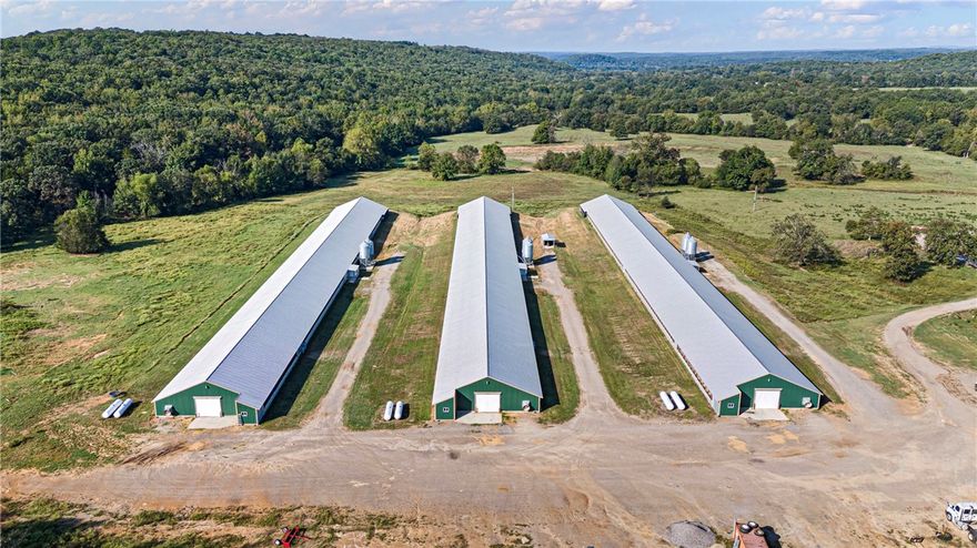 Exceptional opportunity to own a well-maintained, income-producing poultry farm with a strong production history and modern facilities.

This farm features (3) 54’×500’ Turkey houses built in 2018, all equipped with Chore-Tronic 2 controls, Bigfoot heaters, and 54-inch tunnel ventilation. The setup is all-in/all-out for efficient flock management and includes Stennicator medicators for precise water line treatments.

Supporting structures include a 24’×30’ heated and cooled shop, perfect for tools and equipment, and a 40’×80’ litter shed for dry storage and easy clean-out. The property also comes with (6) 1000-gallon owned propane tanks, ensuring consistent and cost-effective fuel supply.

With a three-year average gross income of $270,058, this operation provides an excellent return and is ready for continued success. The surrounding acreage offers room for expansion or additional agricultural uses.

Average Gross Income: $270,058 (3-Year Avg)