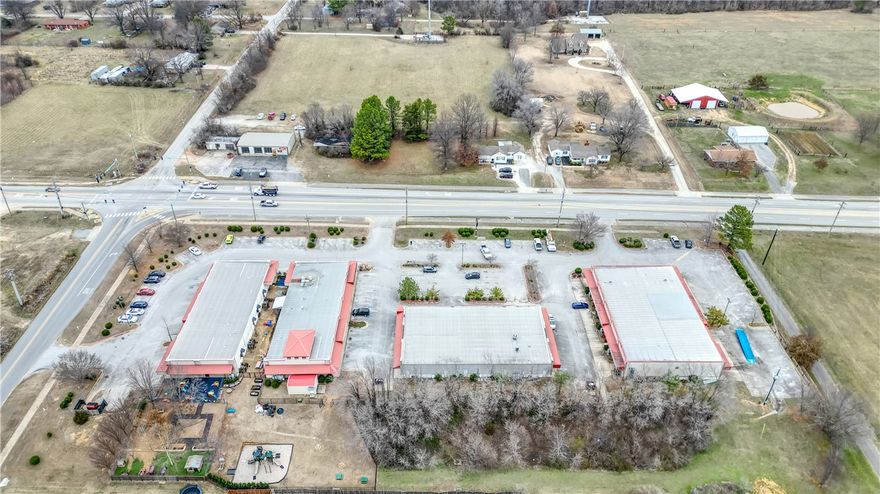 Four well maintained buildings in a great location. Corner lot with lots of vehicle traffic.