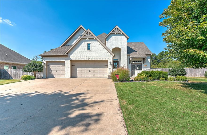 Located in West Fayetteville’s sought-after Creek Meadow neighborhood, this 4-bedroom, 3.5-bath home with 3-car garage, sits on a quiet cul-de-sac with easy access to the Razorback Greenway and just minutes from I-49. The open floorplan welcomes you with a formal dining area, spacious living room and well-equipped kitchen that features stainless steel appliances, double wall ovens, and large walk-in pantry. The main level includes three bedrooms and the primary suite, while upstairs offers a large bonus room—with versatility for a game room, home office, or extra living space. Step outside to a covered patio with an outdoor fireplace, all set on a .40-acre lot that offers plenty of room for relaxation and enjoyment. This home blends comfort, functionality and location—making it a must see!