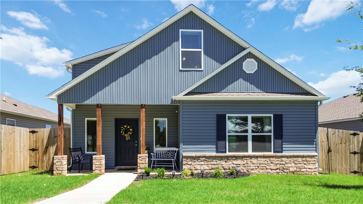 This beautiful 3-bedroom, 3-bath home is just One and a half years old and features a modern split-floor plan with two spacious primary suites, perfect for multi-generational living or guest privacy. Luxury vinyl plank flooring throughout living spaces and privacy fenced backyard. The open-concept layout includes cathedral ceilings and stainless steel appliances, creating a bright, inviting space. Located just minutes from downtown Fayetteville, this nearly new home offers both comfort and convenience.