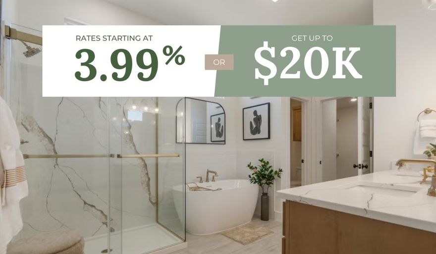 20K flex cash incentive! 20K can be used toward closing cost, rate buy down, and quick move in options!

Featuring 10-foot ceilings in the entryway, kitchen, living area and
primary bedroom, plus dual vanities in the primary bathroom, the 1750
Series delivers the luxury of a larger floor plan. This plan series has an
inviting entryway that provides privacy. Enjoy a large, covered back
patio and a garden tub in the primary bathroom. Taxes subject to change based on new construction.