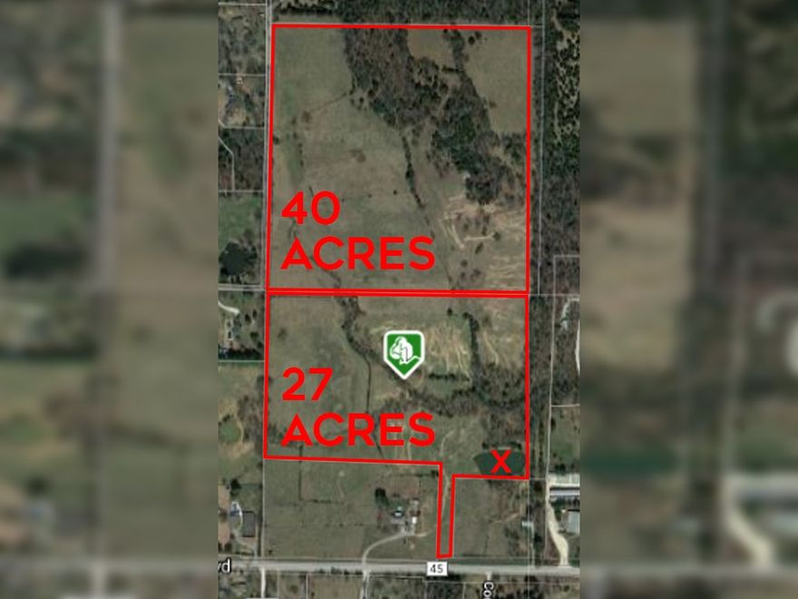 Excellent developable property in East Fayetteville; property does not fall under City of Fayetteville or Goshen Planning. The two parcels are a total of 67 acres; however seller plans to keep approx 5 acres that the pond is located on in the 27 acre parcel. This property is part Fayetteville Schools part Springdale Schools. Located 3 miles from the interesection of Crossover & Mission. Seller will ensure there is access needed to the property which could also possibly come off of Clayton Powell Rd off of Sassafrass. This would be great to develop homes for retires to downsize or young professionals in the back portion which is Springdale schools and larger homes up front.  It has  gently sloping hills and wide open spaces and there is so much potential for it. 
This property has been in this family for over 100 years and the seller has plenty of information to share if needed.