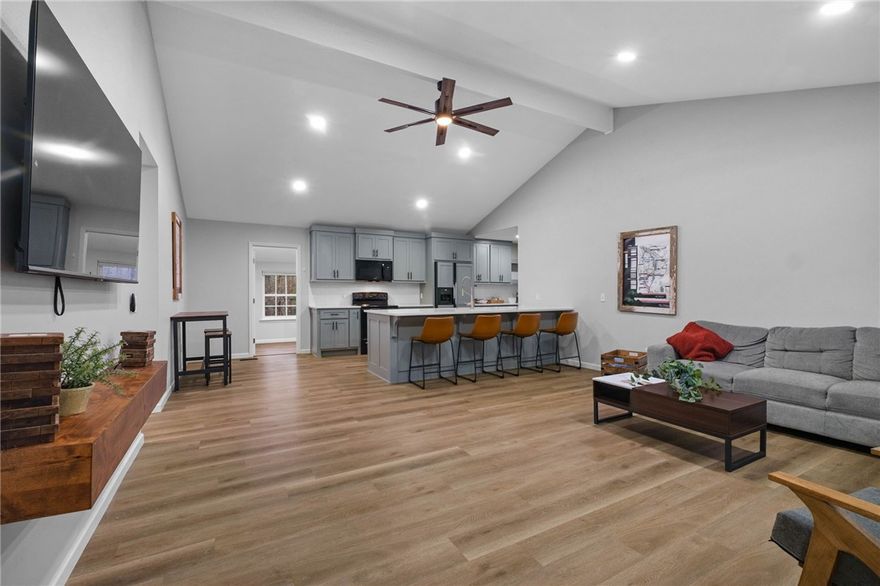 Fully renovated home or turn key BNB is for sale in beautiful Bella Vista Village, one of the most desirable places in all of Northwest Arkansas, which makes it one of the most desirable places in the world! This cute slice of peaceful pie offers a stunning array of stylish updates rivaling homes that cost twice as much like lvp flooring, quartz countertops, LED lighting, large ceiling fans, shower with tile that goes all the way up, a sleek package of appliances, cabinetry that runs floor to ceiling, full house gutters on the outside and a flat lot with rockscaping for low maintenance living. Such a special opportunity to buy into booming Bella Vista, where you can ride the trails, swing the clubs, and cruise the lakes every single day if you please. The whole dream for under $300k! Why pay more when you can have it all at such a low price? Book your showing and claim this one for your own before it's too late!