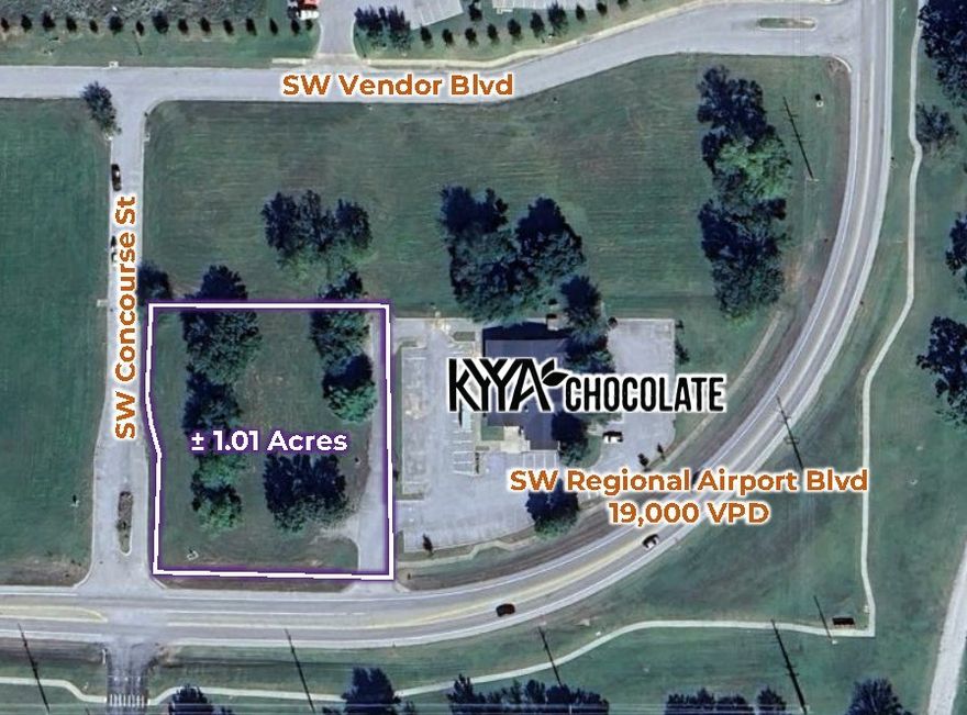 This premier development opportunity features approximately 193 feet of frontage on SW Regional Airport Boulevard and 225 feet on SW Concourse Street, providing excellent visibility and access in a highly strategic location directly adjacent to major Walmart distribution centers. The shovel-ready site is fully entitled for a ±12,000 SF flex building, allowing for an expedited development timeline with reduced entitlement risk. The approved entitlement supports a versatile flex configuration suitable for light industrial, showroom, office, or service-oriented users, offering broad appeal to a wide range of tenant or owner-user needs. Ideally positioned just 6.9 miles from XNA, 6.1 miles from the Bentonville Square, and 4.9 miles from I-49, the property offers strong connectivity, long-term growth potential, and an efficient path to development.