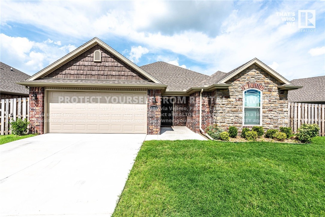COMING SOON! Available approx. 8/1/25! Check out this gorgeous 3 bedroom 2 bathroom home located minutes away from trails, schools, parks, eateries, and a short drive to the University of Arkansas! Check out the semi open concept living room and kitchen with a gas log fire place, granite countertops, ample cabinet space, and a separated section for eat in dining! Flow over to the primary bedroom with tray ceiling and private ensuite feat: double sink vanity! Relax and enjoy some outdoor privacy in the large, fenced in backyard! *Available date may change. Property is tenant occupied - do not disturb the tenant. **Tenant is responsible for all utilities and lawn care/maintenance.