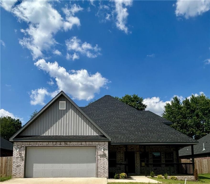 This beautifully designed two-level brick home features an open floor plan, perfect for modern living. Enjoy cooking in the modern kitchen equipped with a dishwasher, oven, & microwave, all complemented by elegant granite countertops. The spacious living area seamlessly flows into the dining space, ideal for entertaining. Retreat to the backyard, complete with a wood privacy fence & a covered patio, perfect for outdoor relaxation. This home boasts dual vanities in all bathrooms, providing convenience & style for the whole family. With its contemporary finishes & thoughtful layout, this rental is a must-see.
