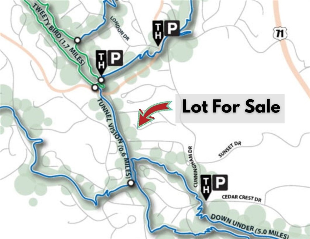 Wonderful large lot at 0.33 Acres near several mountain bike trails including Tunnel Vision and Tweety Bird. Come check out this lot with a motivated seller. POA amenities include: 108 holes of golf spread among seven golf courses, a golf range/practice center, seven private lakes, swimming pools, tennis, pickleball and basketball courts, miniature golf and playgrounds, walking trails, a gun range, an RV park and campground, and fitness and recreation centers.