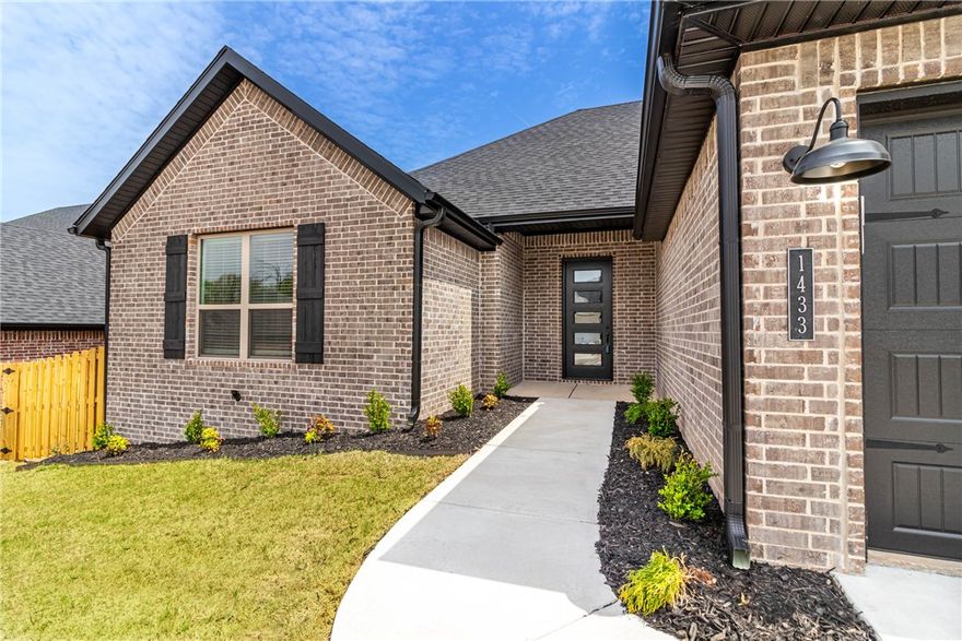 New construction, 3 bedroom 2 bath brick home with split floor plan! This house has 10" ceilings throughout, granite counters, natural light, low e windows, 2" faux wood blinds, insulated garage doors, and cellulose insulation. LR features hardwood flooring, tray ceiling, gas fireplace, and an open floor plan viewing the DR and Kitchen. Kitchen has lots of counter space for all your cooking needs, a walk-in pantry, stainless steel appliances, and an island with a breakfast bar! Great curb appeal with professional landscaping out front, full gutters, privacy fenced backyard, and a covered back porch with wiring for cable and plumbing for gas grill!