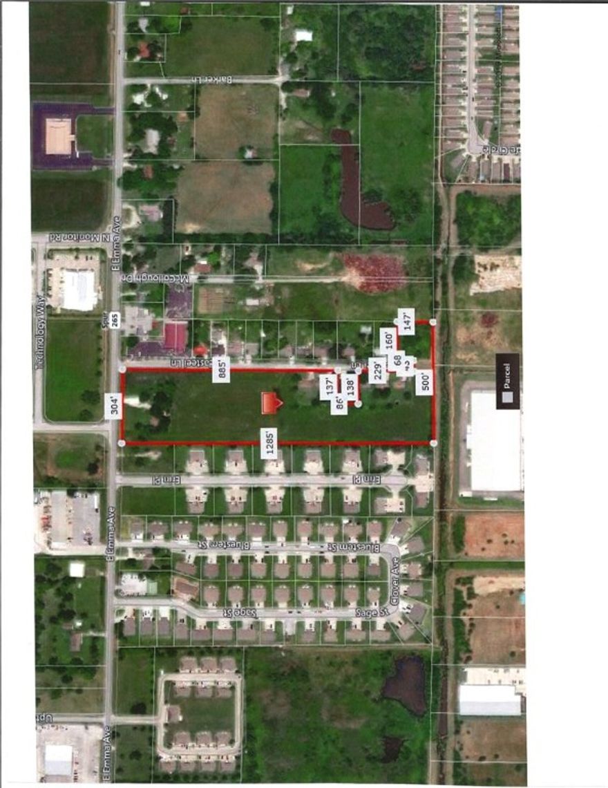 Approximately 9.48 acres that could be used to build warehouses, along with 5 residential homes, one of which could possibly used as an office. Land zoned C-2 and for potential additional tax benefits, the property is also located with an Opportunity Zone.  All City Utilities at street. Close to Springdale Industrial Park. Great place for warehouse rentals.  2 rentals have an Emma address, the other three are on Casteel, at 336, 352 and 368 Casteel.  Please do not disturb tenants.  The rental income from the 5 homes is approximately $4,100 per month in total.
