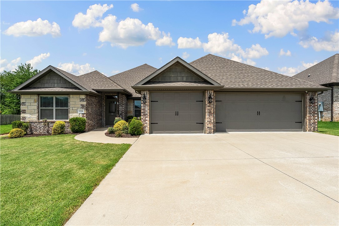 Experience the comfort of this single-story, newer home built in 2019. Five generously sized bedrooms are thoughtfully arranged within 2,183 efficiently designed square feet. The 3-car garage offers ample space for vehicles, storage, or hobbiesāplenty of room for both parking and extra gear. Abundant natural light fills the home and the dining area seamlessly opens to a covered backyard patio, ideal for indoor-outdoor entertaining. Gas stove with elegant brick backsplash and tons of counter space and storage. Walk-in pantry. Just minutes from Downtown Bentonville, the Walmart Distribution Center, Bentonville Airport and Bentonville Schools you couldn't be more ideally located. A generous .32 acre lot and a fully fenced backyard ensures plenty of space for outdoor activities while the covered patio provides abundant opportunities for BBQ's and backyard gatherings. No HOA dues.