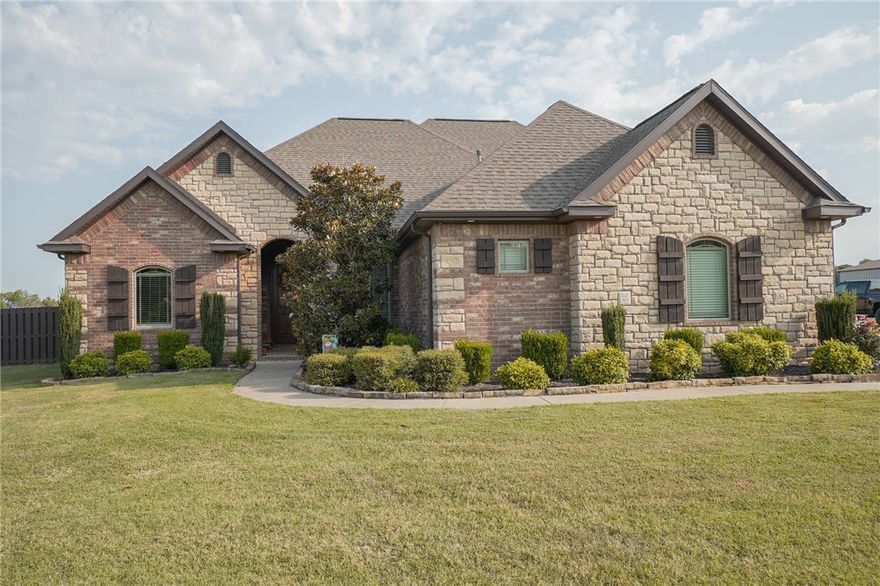 Welcome to your dream home! Stunning custom-built home 3 bedroom plus office 2.5 bath, designed with luxury & comfort in mind. Located on a serene 1.61 acres, this exceptional home is the epitome of modern living, offering an array of extras. Spacious open-concept floor plan, perfect for hosting gatherings & creating cherished memories. Gourmet kitchen with top-of-the-line appliances, custom cabinetry & a large center island, making cooking a true delight. Relax & unwind in the luxurious master suite, boasting a private spa-like bathroom & a walk-in closet that will satisfy even the most fashion-savvy homeowner. A private oasis with a 30 x 50 insulated shop building, 50 amp plug & covered RV parking, gas drop for grill, raised garden beds, wooden shadow box fence. Upgraded features throughout the home, pre-wired surround sound, recirculating hot water, safe room, generator plug, security system, 2 stage HVAC, & central vac to energy-efficient upgrades including solar board roof decking & 1" zip board on side walls.